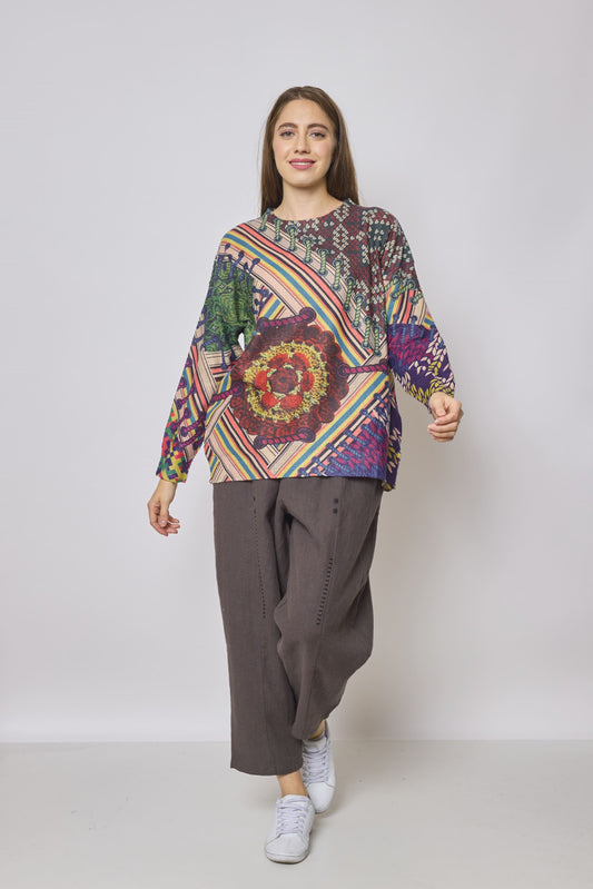 Pull de noel aux impressions modernes